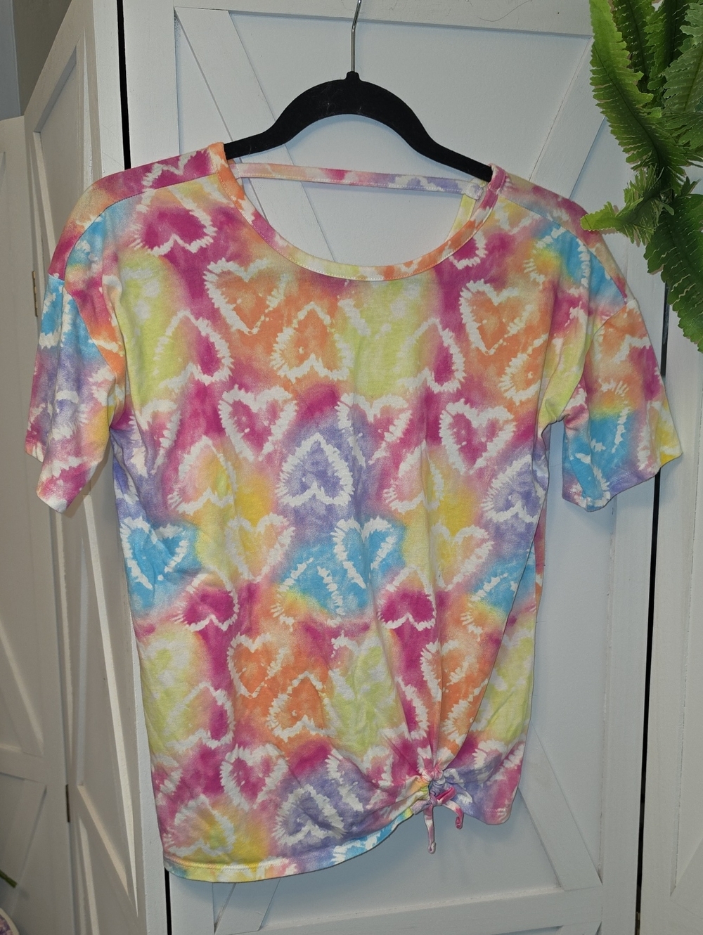 The Children's Place Rainbow Tie-Dye Heart Short Sleeve Tee